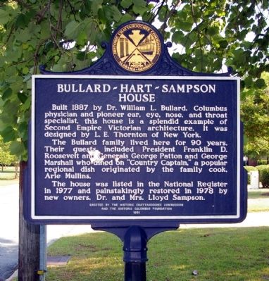 Bullard-Hart-Sampson House Marker image. Click for full size.