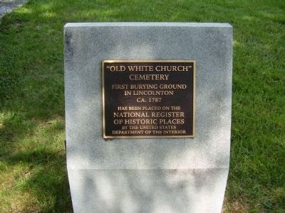 "Old White Church" Cemetery Marker image. Click for full size.