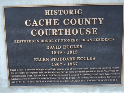 Cache Country Court House Marker image. Click for full size.