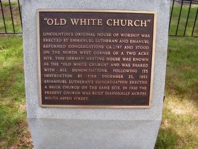 "Old White Church" Marker image. Click for full size.