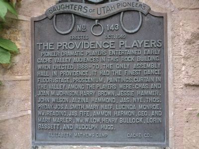 The Providence Players Marker image. Click for full size.