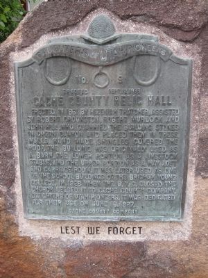 Cache Country Relic Hall Marker image. Click for full size.