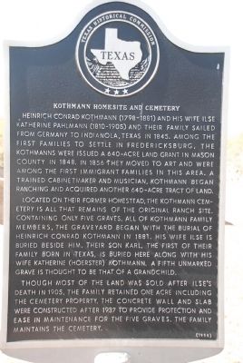 Kothmann Homesite and Cemetery Marker image. Click for full size.