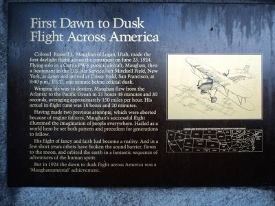 First Dawn To Dusk Flight Across America Marker image. Click for full size.