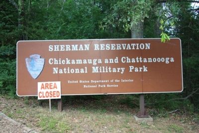 Sherman Reservation Sign image. Click for full size.