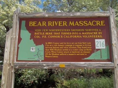 Bear River Massacre Marker image. Click for full size.