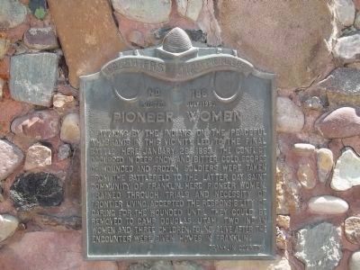 Pioneer Women Bear River Massacre Marker. Click for full size. Pioneer Women Bear River Massacre Marker image. Click for full size.