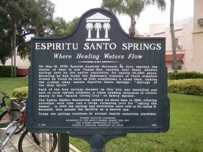 Espiritu Santo Springs Marker image. Click for full size.