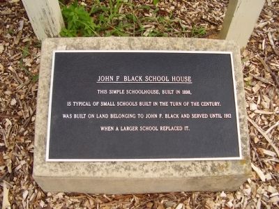 John F Black School House Marker image. Click for full size.