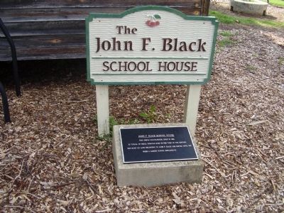 John F Black School House Marker image. Click for full size.