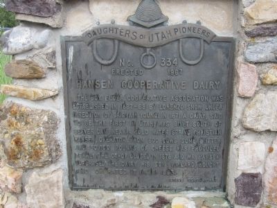 Hansen Cooperative Dairy Marker image. Click for full size.