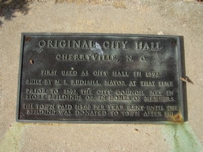 Orignal City Hall Marker. Click for full size. Orignal City Hall Marker image. Click for full size.