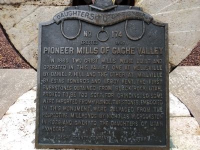 Pioneer Mills of Cache Valley Marker image. Click for full size.