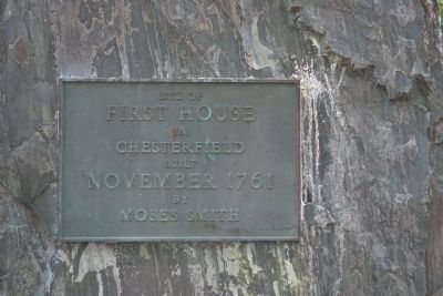 Site of First House in Chesterfield Marker image. Click for full size.