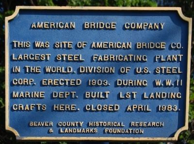 American Bridge Company Marker image. Click for full size.