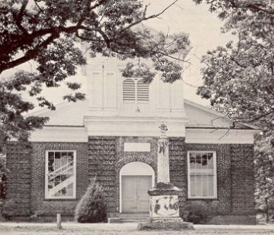 Limestone Springs Baptist Church (1846)<br>Undated Photo Showing the<br>Rev. Thomas Curtis Monument image. Click for full size.