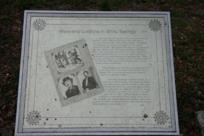 Wars and Conflicts in White Springs Marker image. Click for full size.