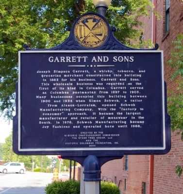 Garrett and Sons Marker (Side 1) image. Click for full size.