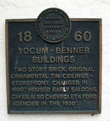 Yocum-Benner Buildings Marker. Click for more information. Yocum-Benner Buildings Marker image. Click for more information.