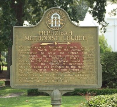 Hephzibah Methodist Church Marker image. Click for full size.