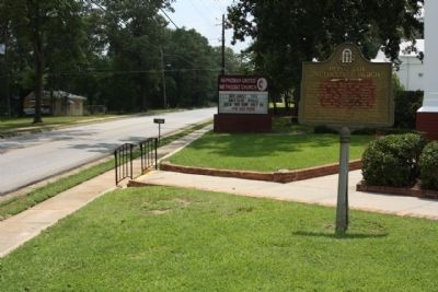 Hephzibah Methodist Church Marker, looking south along Brothersville Road (County Road 1105) image. Click for full size.