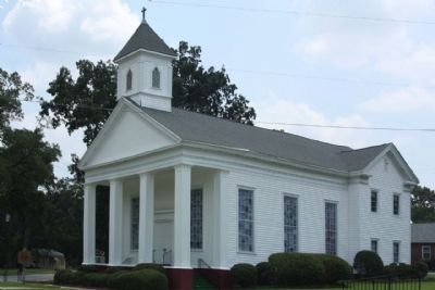 Hephzibah Methodist Church, marker at left image. Click for full size.