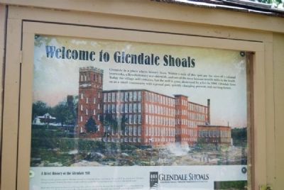 Welcome to Glendale Shoals Marker image. Click for full size.