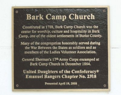 Bark Camp Church Marker. Click for full size. Bark Camp Church Marker image. Click for full size.