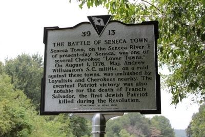 The Battle of Seneca Town Marker image. Click for full size.