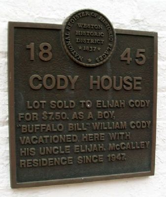 Cody House Marker image. Click for more information.