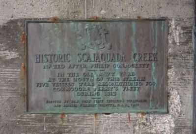 Historic Scajaquada Creek Plaque image. Click for full size.