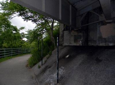 Widew view of the Historic Scajaquada Creek Plaque image. Click for full size.