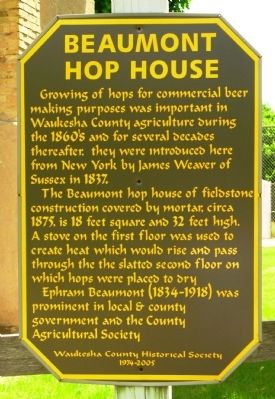 Beaumont Hop House Marker image. Click for full size.