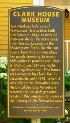 Clark House Museum Marker. Click for full size. Clark House Museum Marker image. Click for full size.