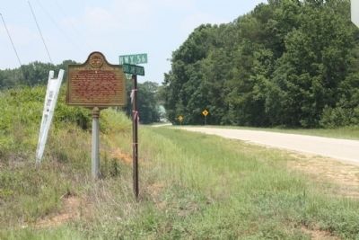 Bark Camp Church Marker, looking west along Bark Camp Church Road image. Click for full size.