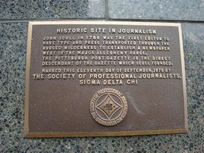 Historic Site in Journalism Marker image. Click for full size.