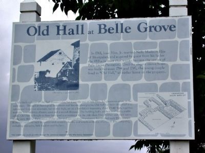 Old Hall at Belle Grove Marker image. Click for full size.