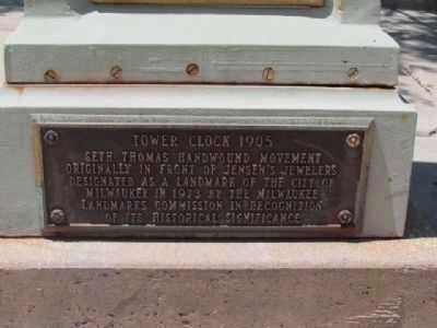 Plaque on the Tower Clock image. Click for full size.