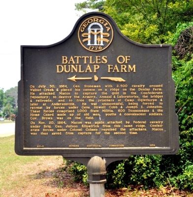 Battles of Dunlap Farm Marker. Click for full size. Battles of Dunlap Farm Marker image. Click for full size.