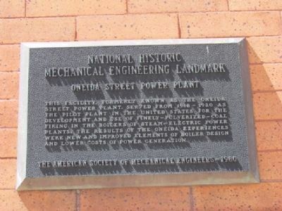 National Historic Mechanical Engineering Landmark image. Click for full size.