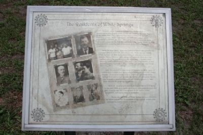 The Residents of White Springs Marker image. Click for full size.