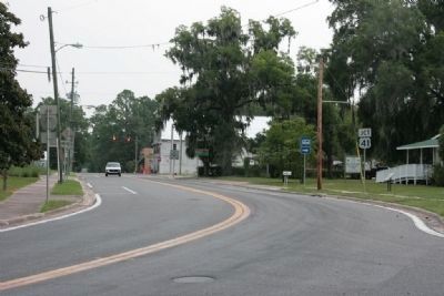 The Residents of White Springs Marker stands next to the Junction Highway 41 Sign image. Click for full size.