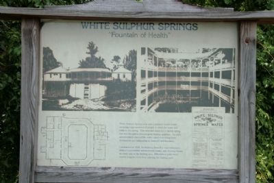 White Sulphur Springs Marker. Click for full size. White Sulphur Springs Marker image. Click for full size.