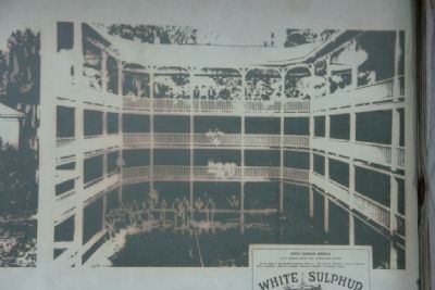 Old Image of people bathing and standing around the White Sulphur Springs.. Click for full size. Old Image of people bathing and standing around the White Sulphur Springs. image. Click for full size.