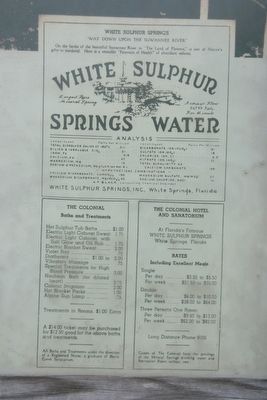 Price Sheet for White Sulphur Springs and Hotel. image. Click for full size.