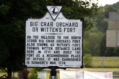 Big Crab Orchard Or Wittens Fort Marker image. Click for full size.