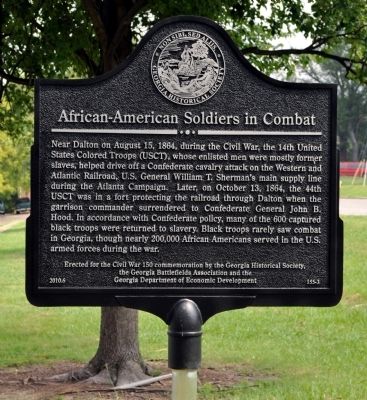 African-American Soldiers in Combat Marker image. Click for full size.