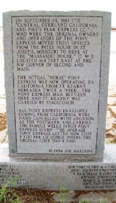 Massasoit House Marker (back). Click for full size. Massasoit House Marker (back) image. Click for full size.