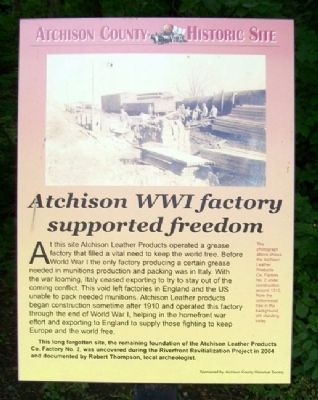 Atchison WWI Factory Supported Freedom Marker image. Click for full size.