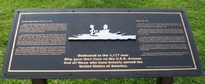 USS Arizona Memorial Marker image. Click for full size.